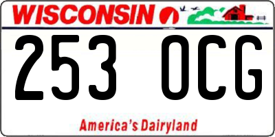 WI license plate 253OCG