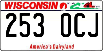 WI license plate 253OCJ