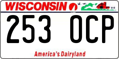 WI license plate 253OCP