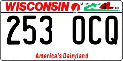 WI license plate 253OCQ