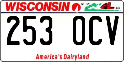 WI license plate 253OCV