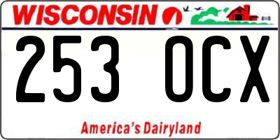 WI license plate 253OCX
