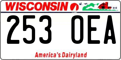 WI license plate 253OEA