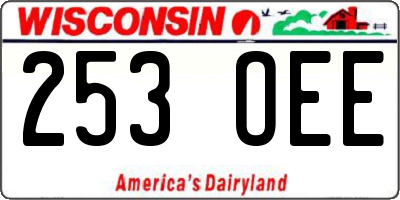 WI license plate 253OEE