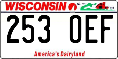 WI license plate 253OEF