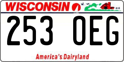 WI license plate 253OEG