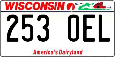 WI license plate 253OEL