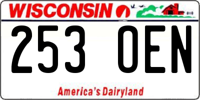 WI license plate 253OEN