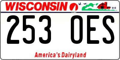 WI license plate 253OES