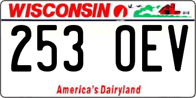 WI license plate 253OEV