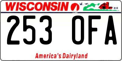 WI license plate 253OFA