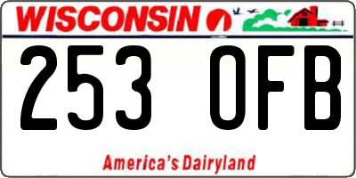 WI license plate 253OFB