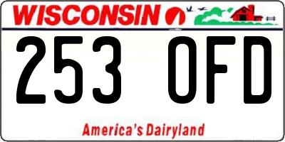 WI license plate 253OFD