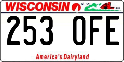 WI license plate 253OFE