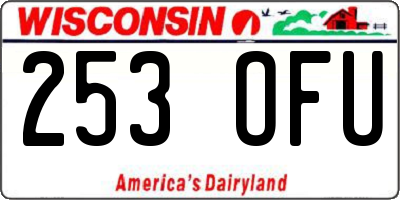 WI license plate 253OFU