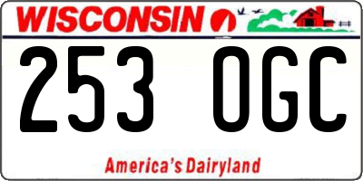 WI license plate 253OGC