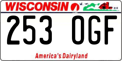 WI license plate 253OGF