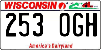 WI license plate 253OGH
