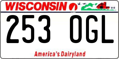 WI license plate 253OGL