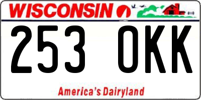 WI license plate 253OKK