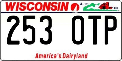 WI license plate 253OTP