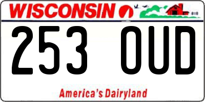 WI license plate 253OUD
