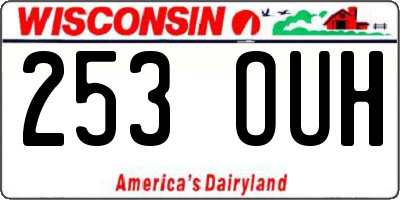 WI license plate 253OUH