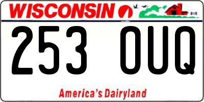 WI license plate 253OUQ