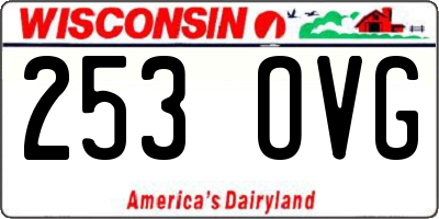 WI license plate 253OVG