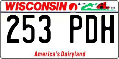 WI license plate 253PDH