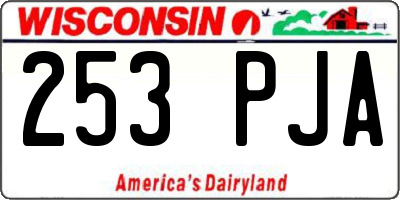 WI license plate 253PJA