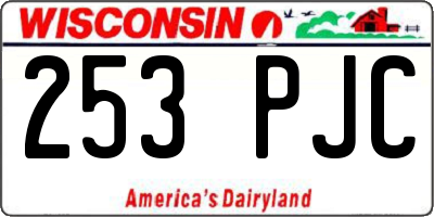 WI license plate 253PJC