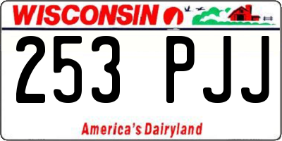 WI license plate 253PJJ