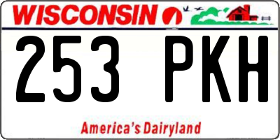 WI license plate 253PKH