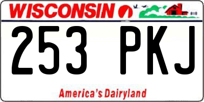 WI license plate 253PKJ