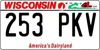 WI license plate 253PKV