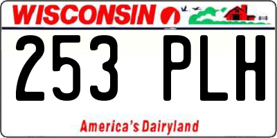 WI license plate 253PLH