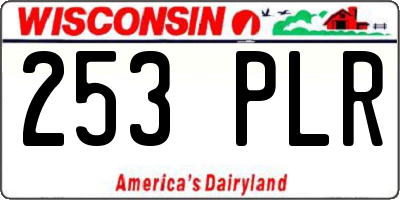 WI license plate 253PLR