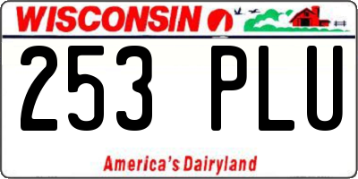 WI license plate 253PLU