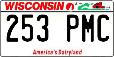 WI license plate 253PMC