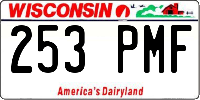 WI license plate 253PMF