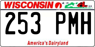 WI license plate 253PMH