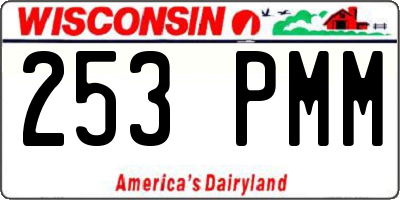 WI license plate 253PMM