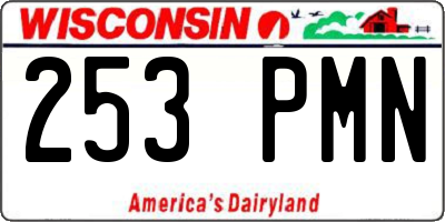 WI license plate 253PMN