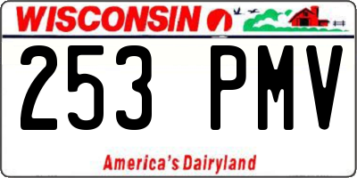 WI license plate 253PMV