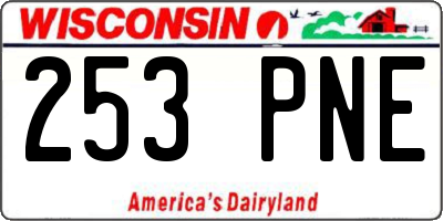 WI license plate 253PNE