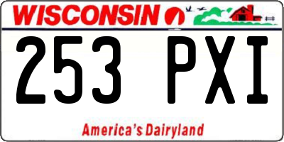 WI license plate 253PXI