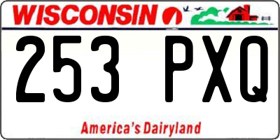 WI license plate 253PXQ