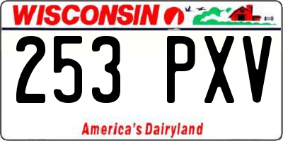 WI license plate 253PXV
