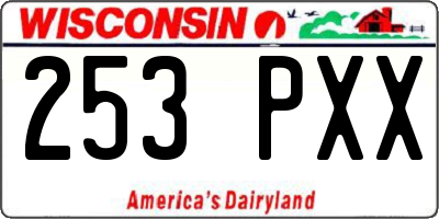 WI license plate 253PXX